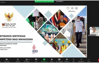 Webinar “Pentingnya Sertifikasi Profesi Untuk Mahasiswa Telkom University”